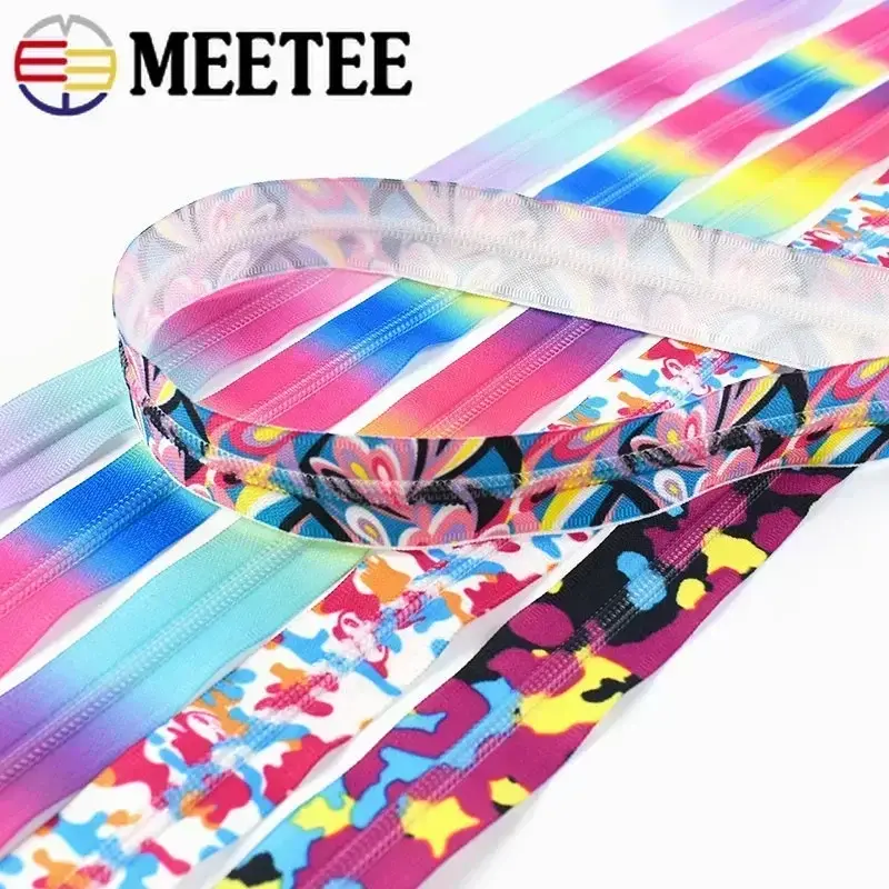 1-10M 5# Nylon Coil Zipper By The Meter For Sewing Bag Jacket Zips Tape Repair Kit DIY Shoes Garment Decoraction Zip Accessories