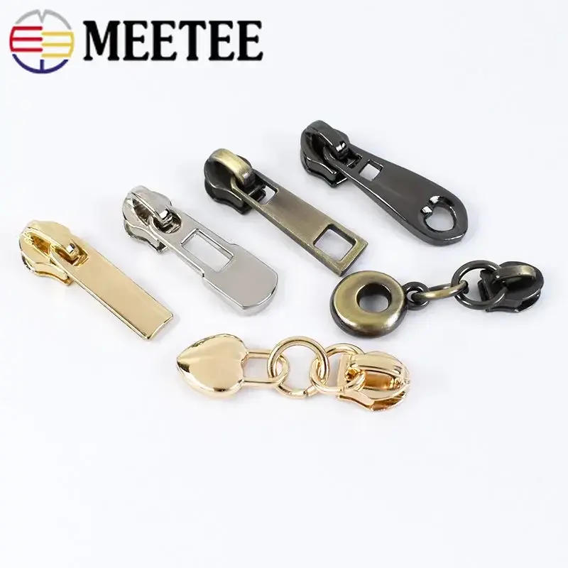 10/30Pcs 3# Zipper Slider for Nylon Zippers Tape Bag Wallet Zip Pull Clothes Zips Head Repair Kit DIY Sewing Garment Accessories