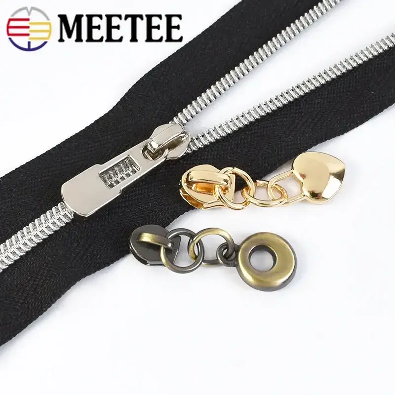 10/30Pcs 3# Zipper Slider for Nylon Zippers Tape Bag Wallet Zip Pull Clothes Zips Head Repair Kit DIY Sewing Garment Accessories