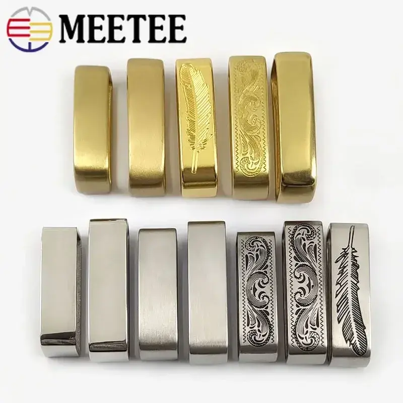 35-40mm Metal Pure Copper Belts Loops Hook Solid Brass O D Ring Belt Buckle for Men's Clothing Craft DIY Hardware Accessories