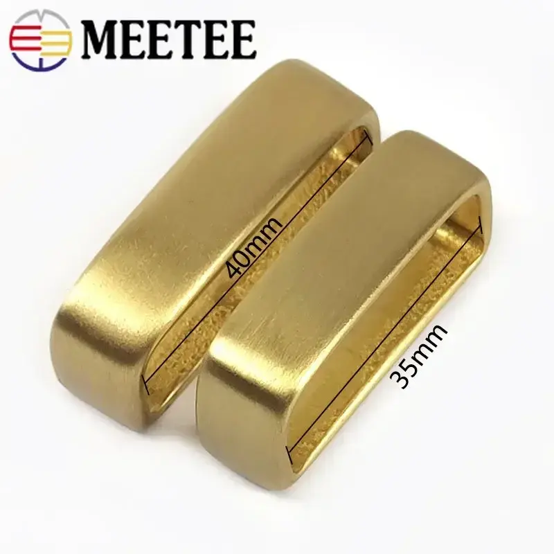 35-40mm Metal Pure Copper Belts Loops Hook Solid Brass O D Ring Belt Buckle for Men's Clothing Craft DIY Hardware Accessories