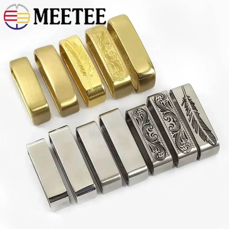 35-40mm Metal Pure Copper Belts Loops Hook Solid Brass O D Ring Belt Buckle for Men's Clothing Craft DIY Hardware Accessories