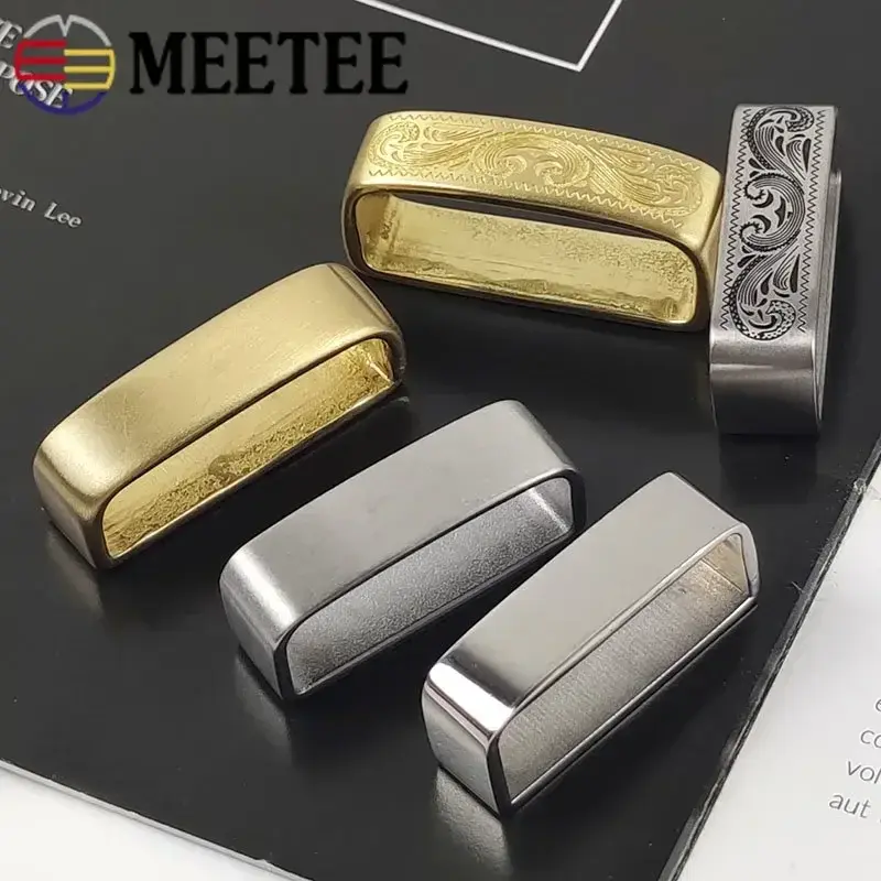 35-40mm Metal Pure Copper Belts Loops Hook Solid Brass O D Ring Belt Buckle for Men's Clothing Craft DIY Hardware Accessories