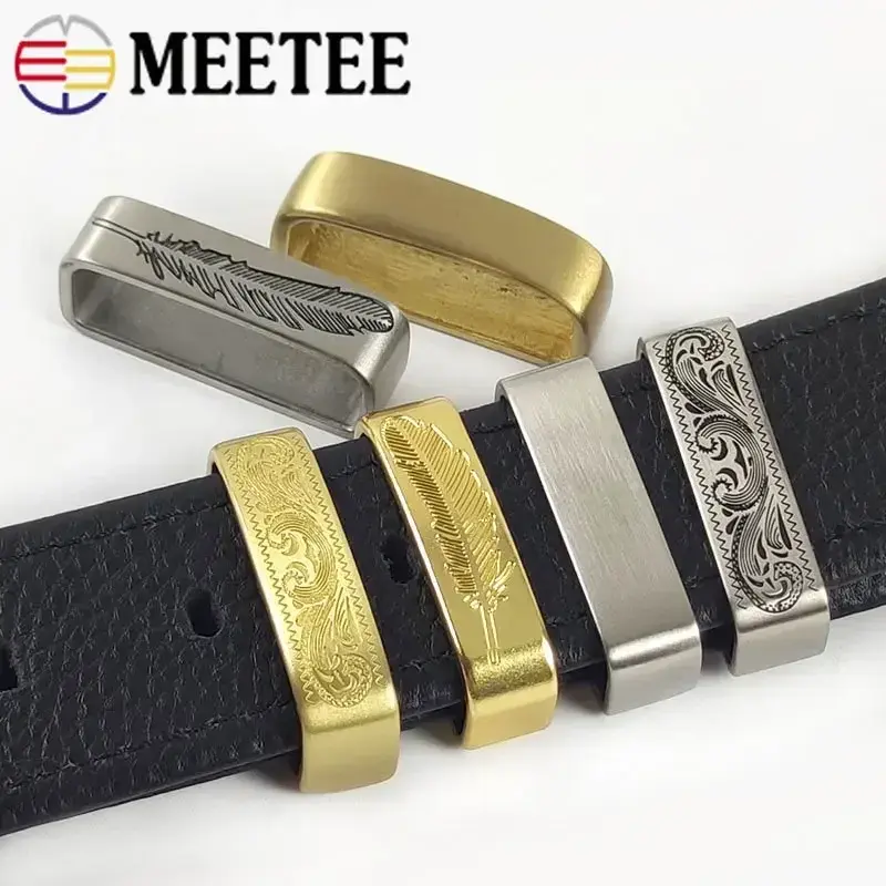 35-40mm Metal Pure Copper Belts Loops Hook Solid Brass O D Ring Belt Buckle for Men's Clothing Craft DIY Hardware Accessories