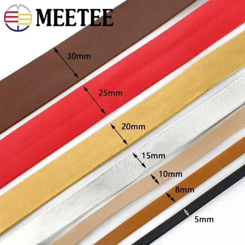 5Meters 5-30mm Synthetic PU Leather Cord Bag Sewing Ribbon Tapes Clothing Bias Binding Decoration Rope DIY Garment Accessories