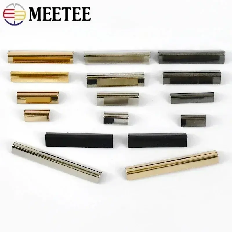 10Pcs 10-60mm Metal Tail Clip Buckles for Strap Suspenders Belt Tails Lock Wallet Leather Stopper Buckle Cord End Accessories