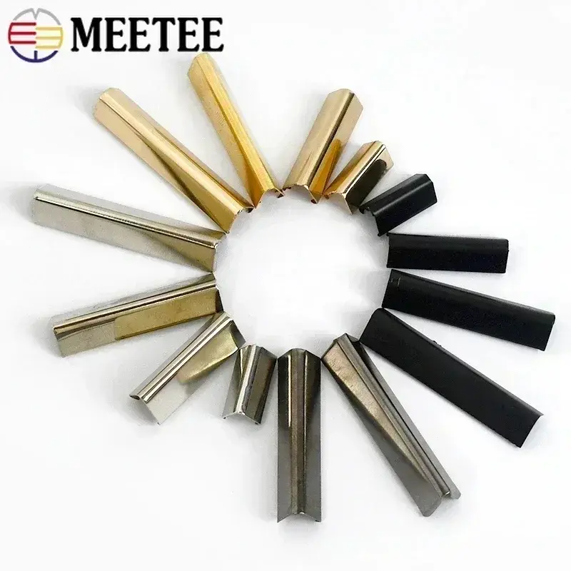 10Pcs 10-60mm Metal Tail Clip Buckles for Strap Suspenders Belt Tails Lock Wallet Leather Stopper Buckle Cord End Accessories