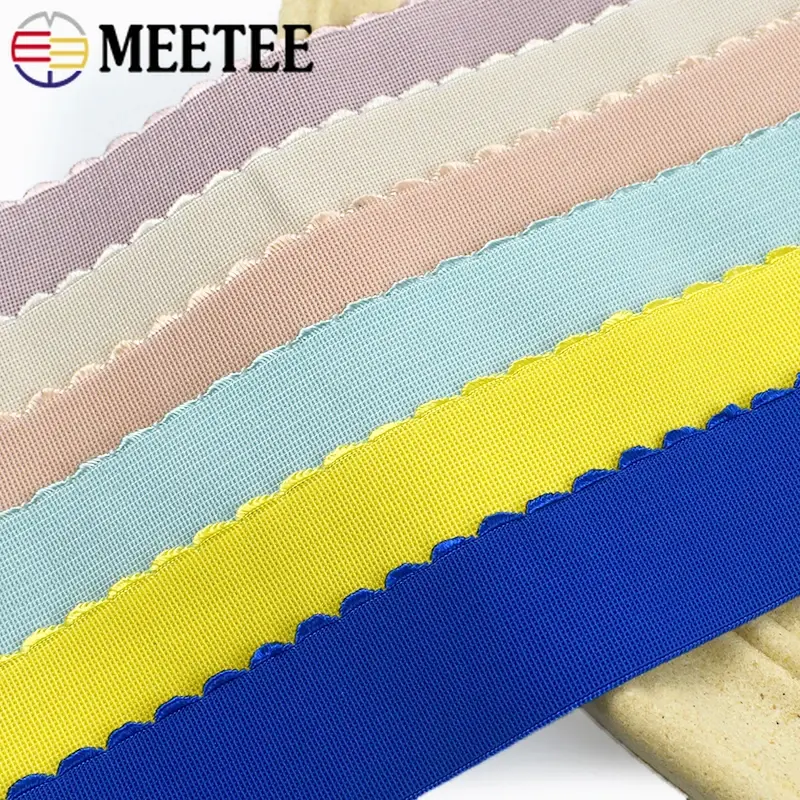 Meetee 2/5/10M 4cm Nylon Elastic Bands for Sewing Pants Waist Rubber Tape Underwear Colored Stretch Band DIY Garment Accessories