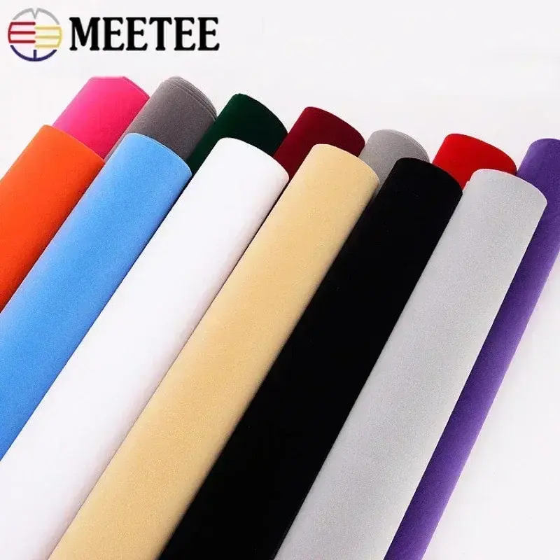 45*150cm 1.2mm Thick Velvet Self-adhesive Fabric Sticky Flock Adhesive Synthetic Leather Cloth for Car Interior Fabrics