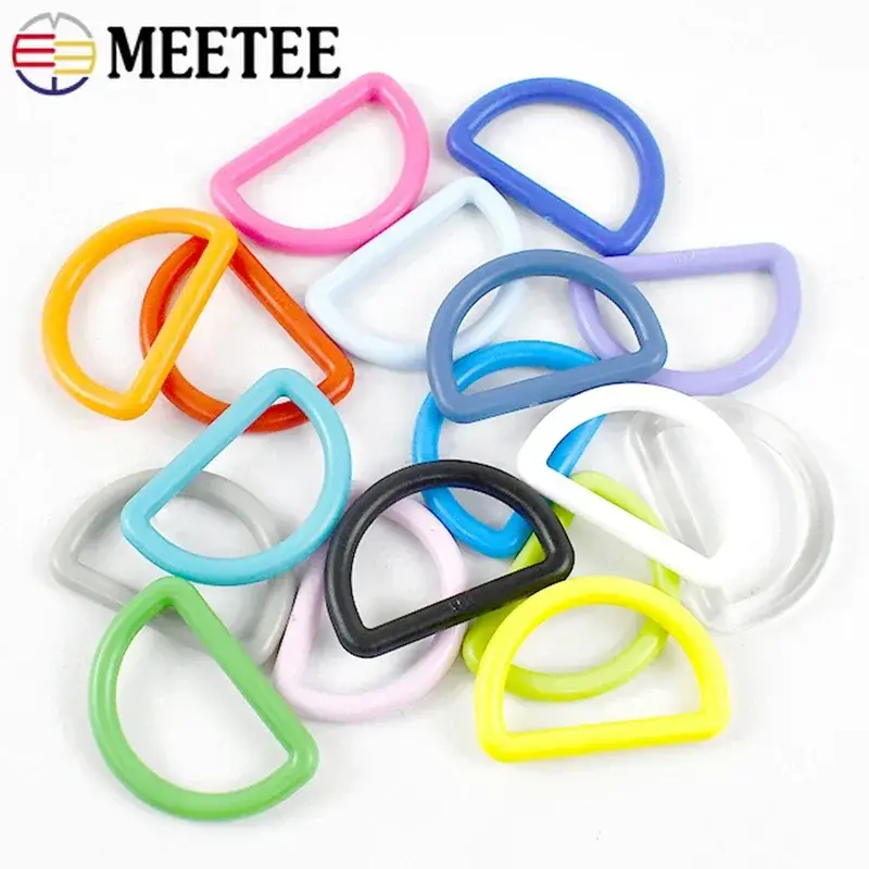 50Pcs Plastic Buckles for Backpack 15-38mm Bag Strap D Ring Buckle Webbing Belt Clasps Hooks Handbag Decor DIY Accessories