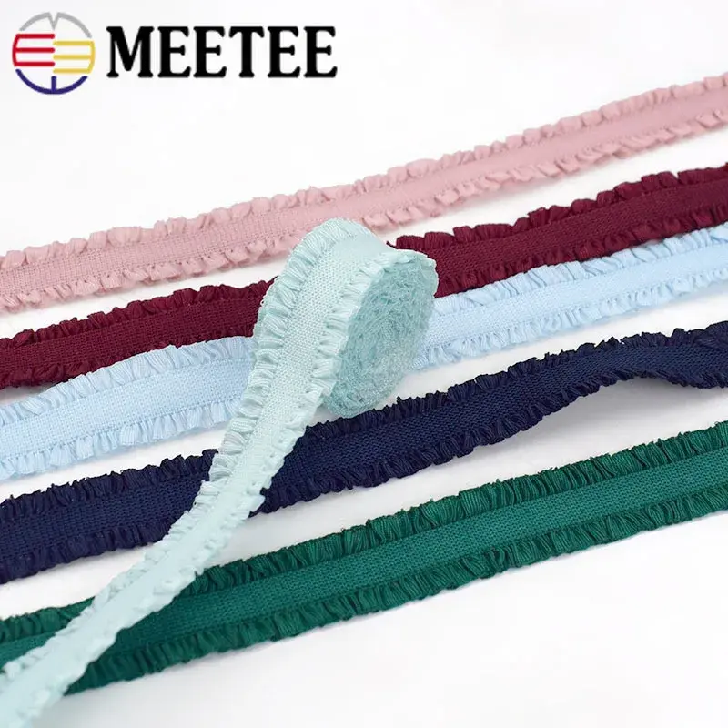 10/20Yards 13mm Colorful Elastic Bands Double Rubber Ribbon For Clothes Bra Underwear Webbing DIY Garment Sewing Accessories