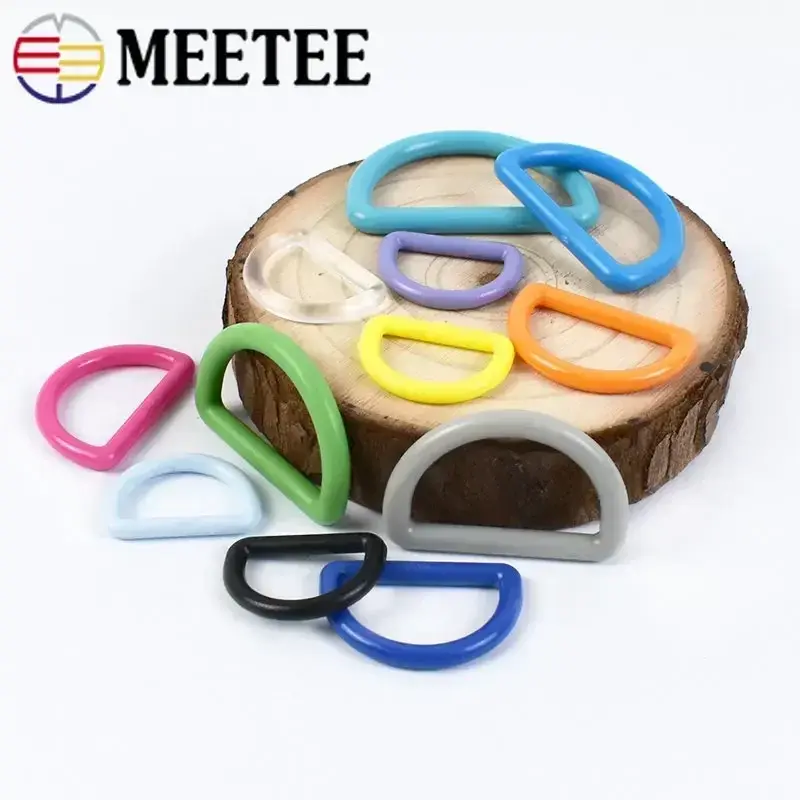 50Pcs Plastic Buckles for Backpack 15-38mm Bag Strap D Ring Buckle Webbing Belt Clasps Hooks Handbag Decor DIY Accessories
