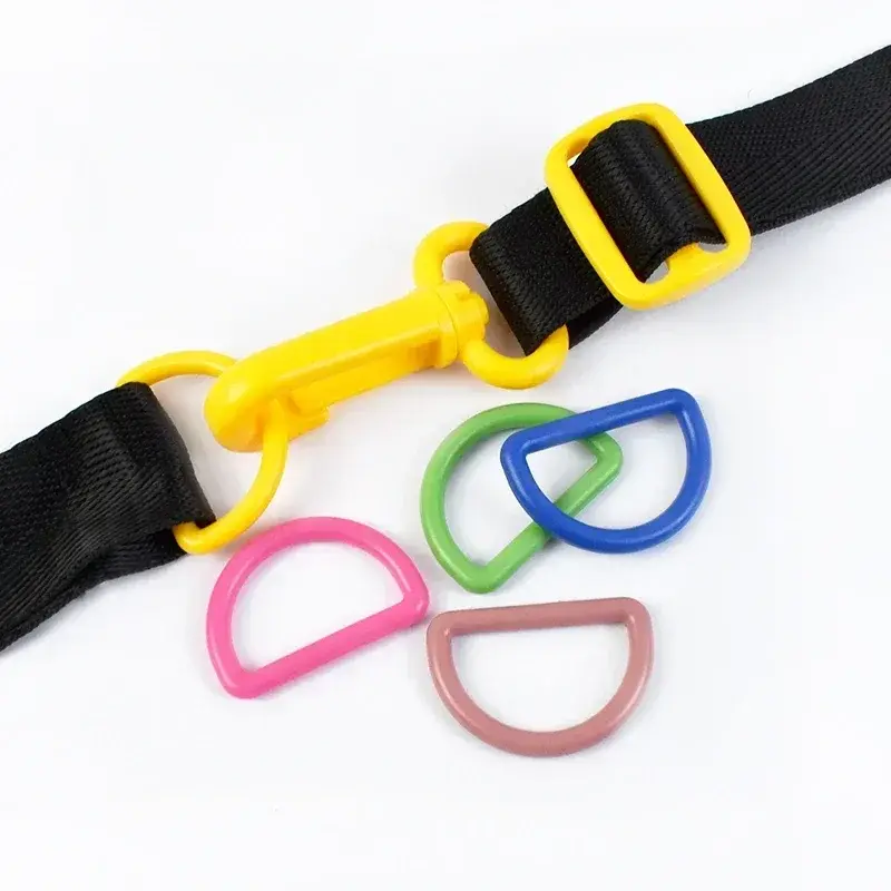 50Pcs Plastic Buckles for Backpack 15-38mm Bag Strap D Ring Buckle Webbing Belt Clasps Hooks Handbag Decor DIY Accessories