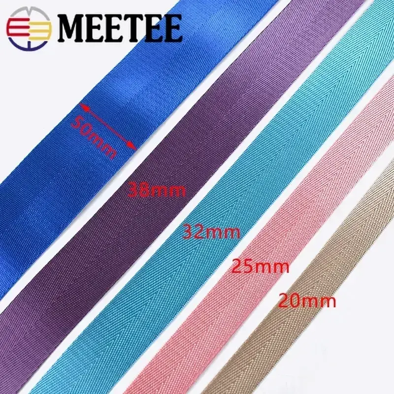 5Meters 20-38mm 1mm Thick Nylon Webbing Band Safety Belt Tape Ribbon For Sewing Bags Strap Backpack Bias Binding DIY Accessories