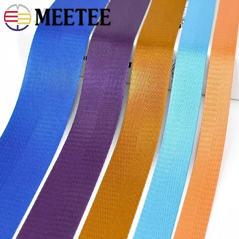 5Meters 20-38mm 1mm Thick Nylon Webbing Band Safety Belt Tape Ribbon For Sewing Bags Strap Backpack Bias Binding DIY Accessories