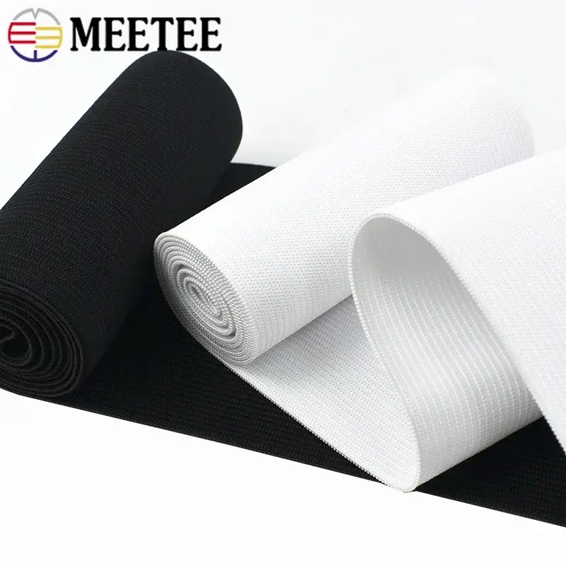 1Meters Meetee 7-50cm Extra Wide Elastic Band Crochet Soft Skin Rubber Bands Underwear Pants Waist Belt DIY Sewing Accessories