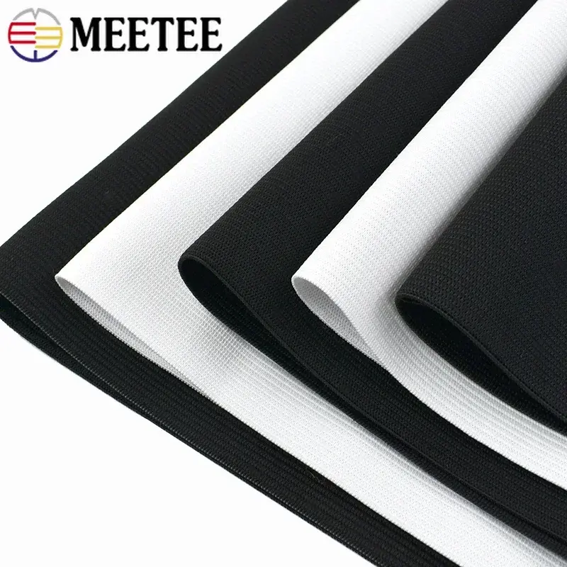 1Meters Meetee 7-50cm Extra Wide Elastic Band Crochet Soft Skin Rubber Bands Underwear Pants Waist Belt DIY Sewing Accessories