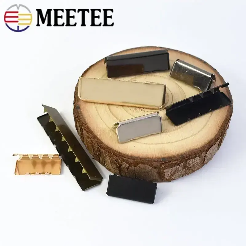 50Pcs Bag Strap Buckles Metal End Clip Clasp For Webbing Belt Sewing Pants Tails Stopper DIY Handbag Garment Accessories