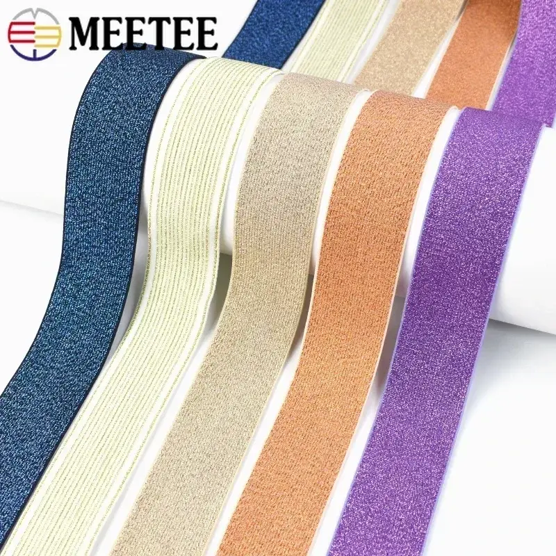 1/2/3M 25-50mm Colored Nylon Elastic Band for Sewing Waistband Rubber Bands Belt Elastics Strap Stretch Ribbon DIY Accessories
