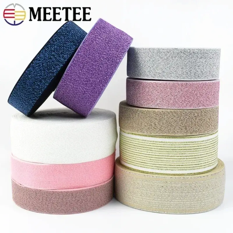 1/2/3M 25-50mm Colored Nylon Elastic Band for Sewing Waistband Rubber Bands Belt Elastics Strap Stretch Ribbon DIY Accessories