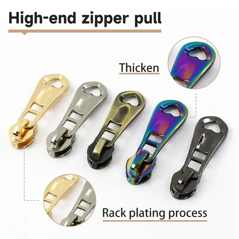 10/30Pcs 3# 5# Zipper Pulls for Nylon Zippers Tapes Heart Zip Sliders Clothes Sewing Zips Head DIY Repair Kits Bag Accessories