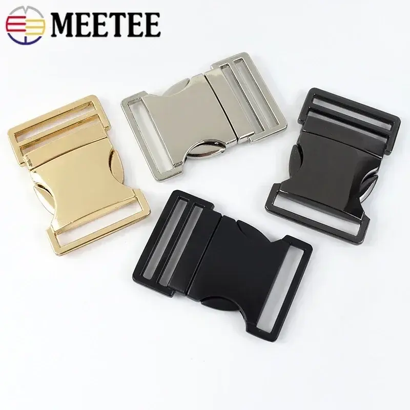 2/3/4Pcs Meetee 20-38mm Metal Side Release Buckles for Backpack Strap Pet Collar Belt Fast Clasp DIY Hardware Sewing Accessories