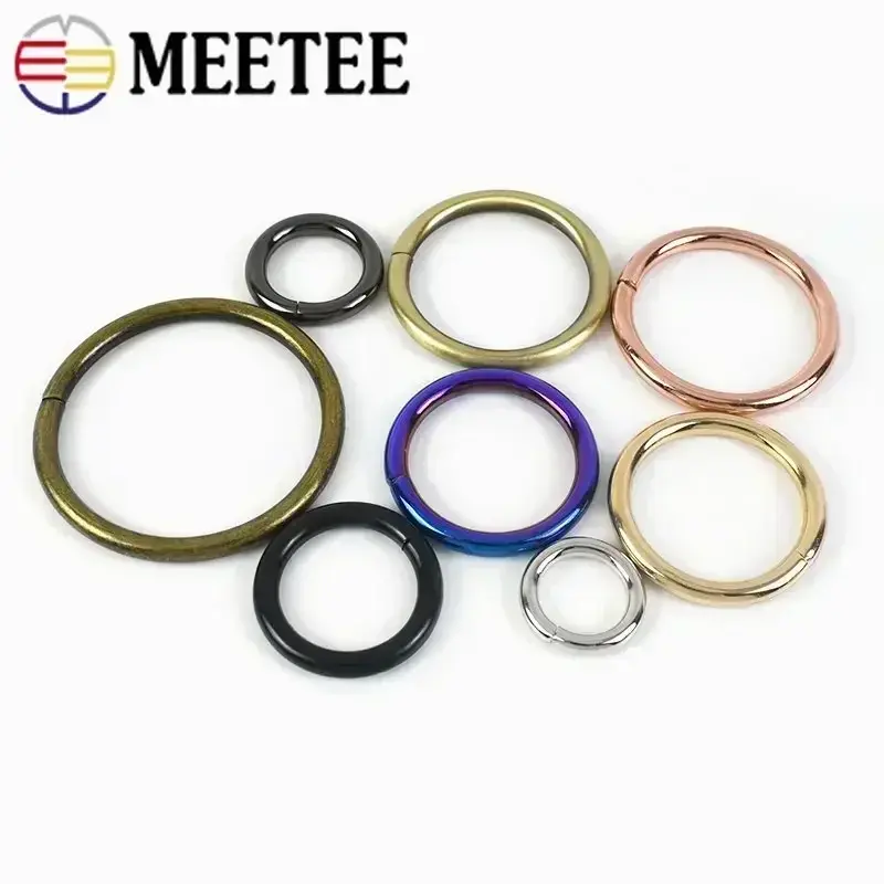 10/20Pcs 13-38mm Metal O Ring Buckle For Bag Strap Dog Collar Webbing Belt Clasp Handbag Chain Loops DIY Leather Craft Accessory