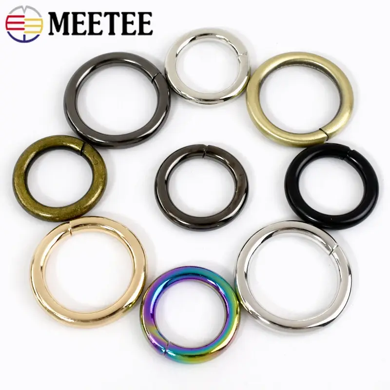 10/20Pcs 13-38mm Metal O Ring Buckle For Bag Strap Dog Collar Webbing Belt Clasp Handbag Chain Loops DIY Leather Craft Accessory