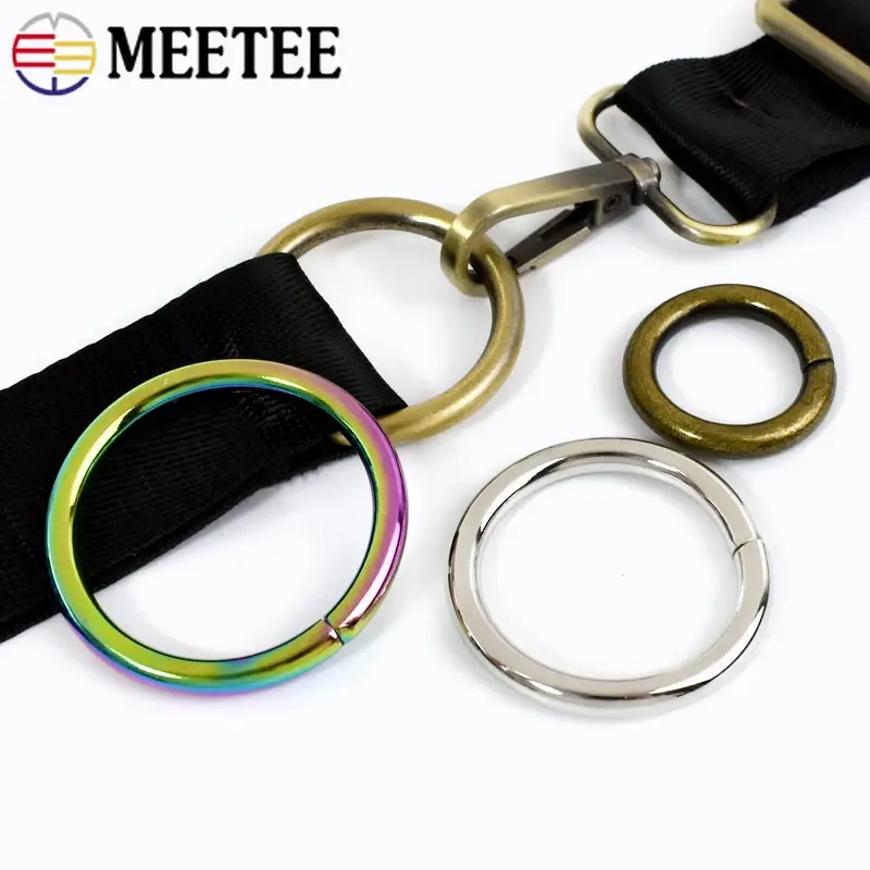 10/20Pcs 13-38mm Metal O Ring Buckle For Bag Strap Dog Collar Webbing Belt Clasp Handbag Chain Loops DIY Leather Craft Accessory