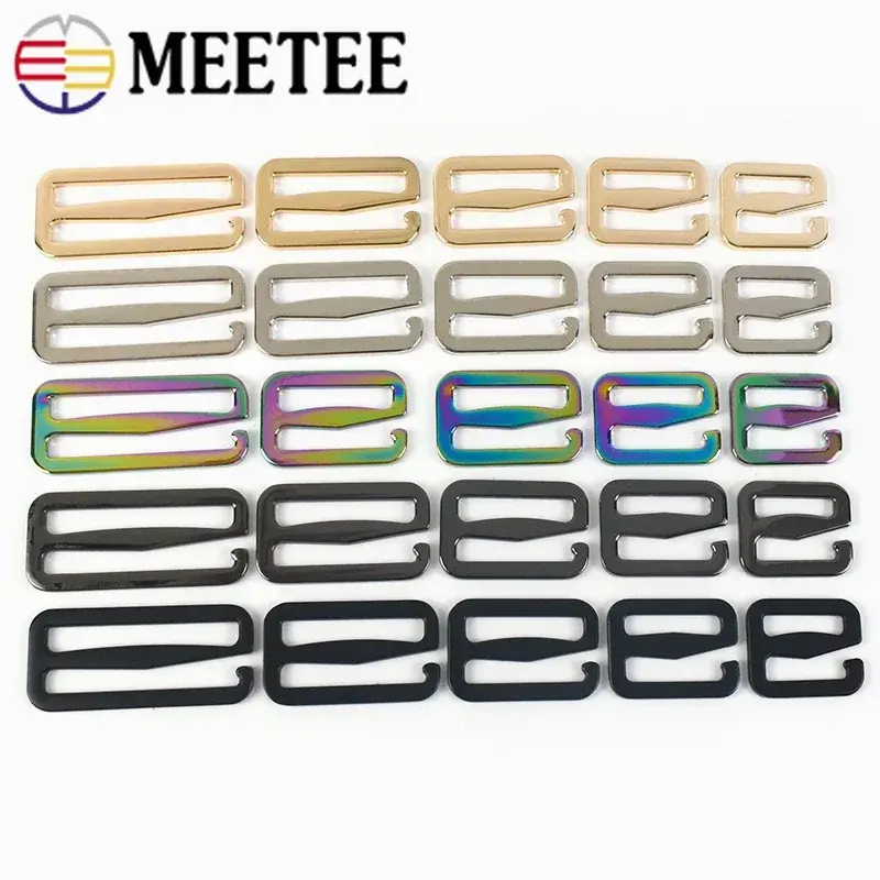 5Pcs 20/25/32/38/50mm Metal Belt Tri-Glide Clasp Bags Strap Adjuster Buckles Pet Collar Hook DIY Replacement Hardware Accessorie