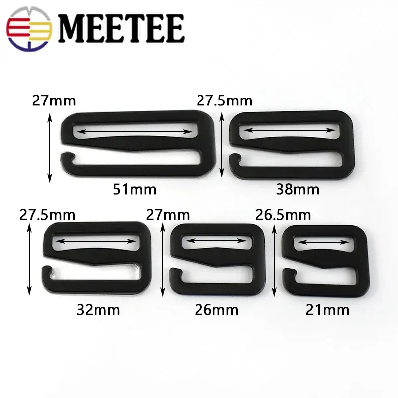 5Pcs 20/25/32/38/50mm Metal Belt Tri-Glide Clasp Bags Strap Adjuster Buckles Pet Collar Hook DIY Replacement Hardware Accessorie