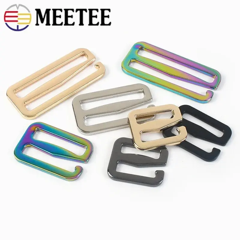 5Pcs 20/25/32/38/50mm Metal Belt Tri-Glide Clasp Bags Strap Adjuster Buckles Pet Collar Hook DIY Replacement Hardware Accessorie