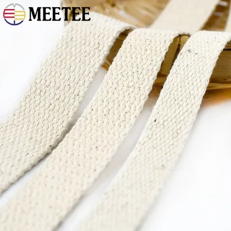 10-50mm 10/30/50M Polyester Cotton Webbing Tape for Bags Straps Garment Belts DIY Sewing Accessories Canvas Ribbon Bias Binding