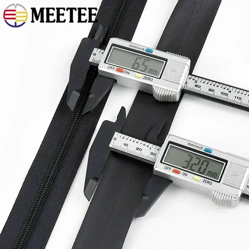 60-150CM 5# Double Slider Nylon Waterproof Zipper Open-End Invisible Zip Closure for Outdoor Bag Jacket DIY Sewing Accessories