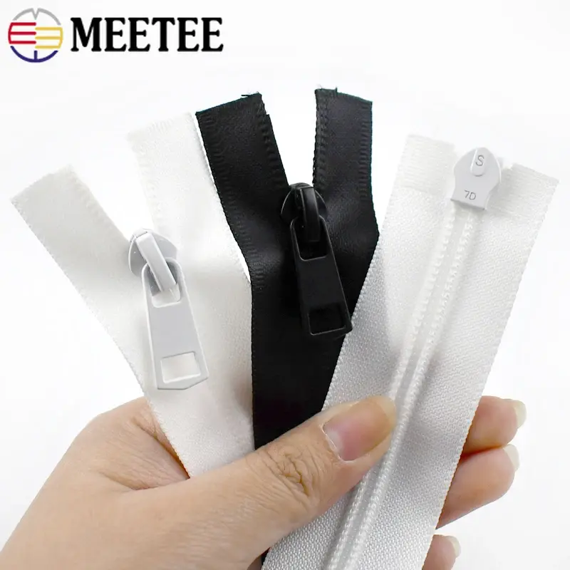 60-150CM 5# Double Slider Nylon Waterproof Zipper Open-End Invisible Zip Closure for Outdoor Bag Jacket DIY Sewing Accessories