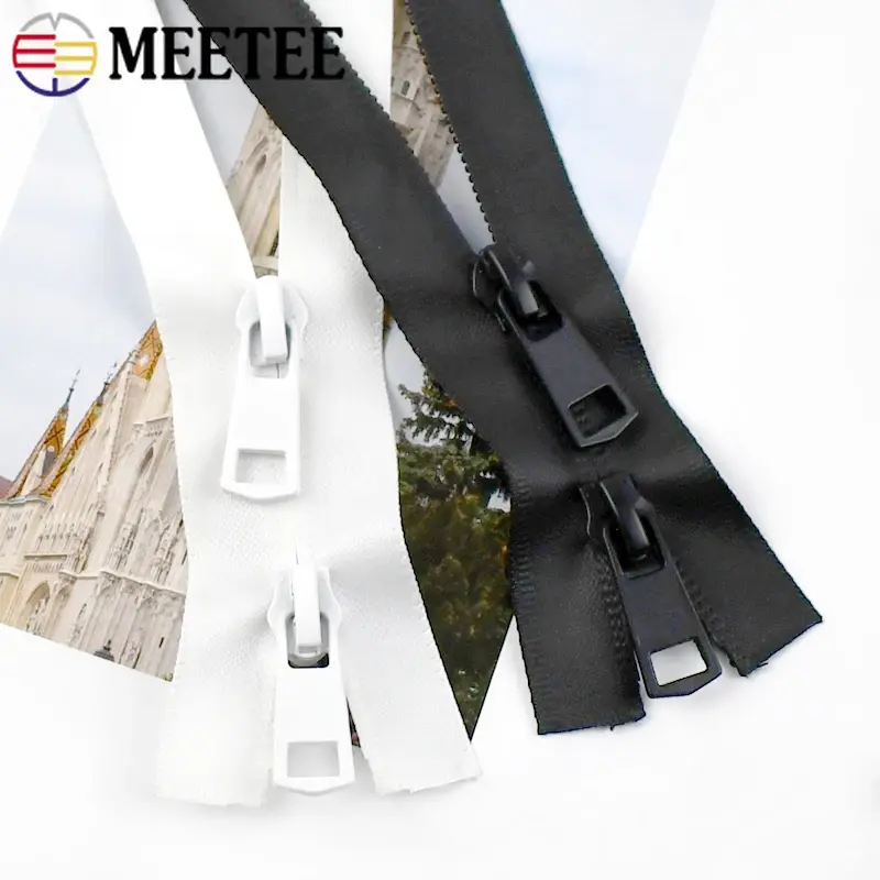 60-150CM 5# Double Slider Nylon Waterproof Zipper Open-End Invisible Zip Closure for Outdoor Bag Jacket DIY Sewing Accessories