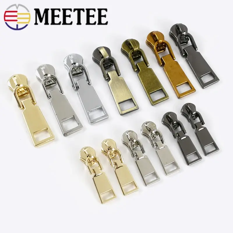5/10pcs 3# 5# Zippers Slider Pulls for Metal Zipper Tape Jackets Clothes Zip Heads Bag Repair Kit DIY Sewing Accessories