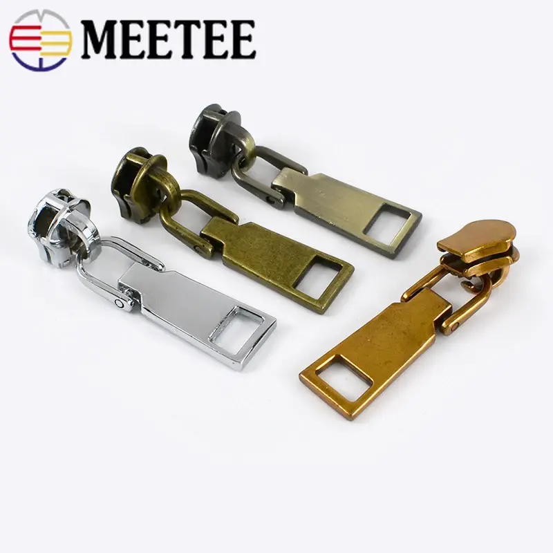 5/10pcs 3# 5# Zippers Slider Pulls for Metal Zipper Tape Jackets Clothes Zip Heads Bag Repair Kit DIY Sewing Accessories