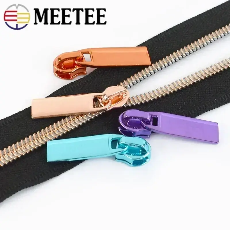 5/10/20Pcs 5# Sewing Zipper Sliders for Nylon Zippers Pulls Bag Coat Zips Heads Pullers Replacement Repair Kits DIY Accessories