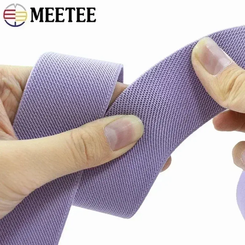 2-10Meters 38mm Colorful Elastic Band Nylon Rubber Ribbon For Pants Stretch Webbing Underwear Bias Binding DIY Sewing Accessory