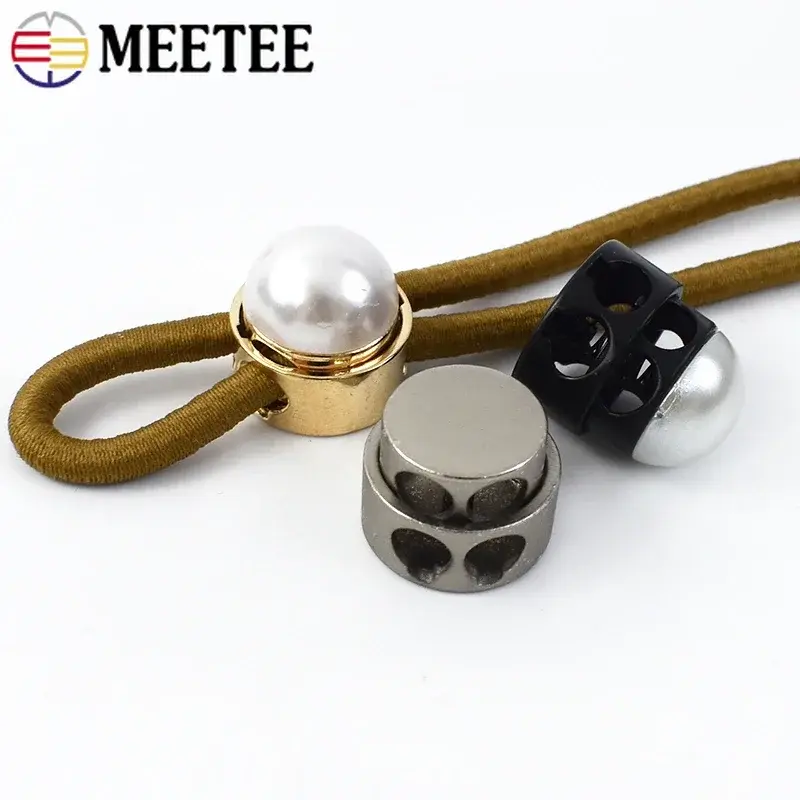 10Pcs Metal Stopper Buckle Double Hole Rope End Spring Button Garment Elastic Adjustment Cord Lock Clasp DIY Sewing Accessories