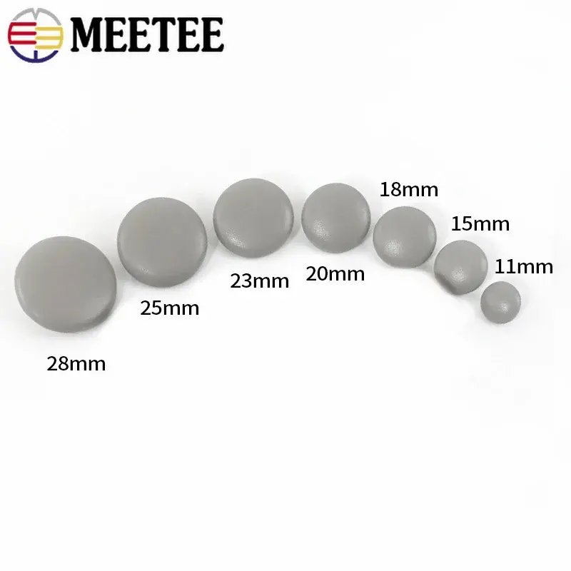 30Pcs 11-28mm Leather Covered Button For Sewing Jacket Coat Decorative Buckle Round Shank Buttons DIY Clothing Repair Accessory