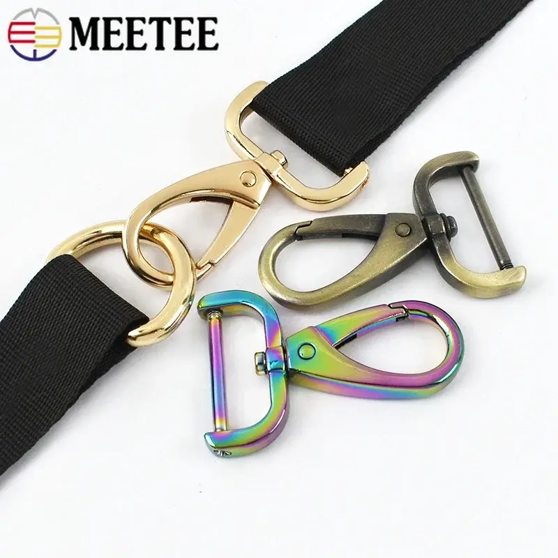 5Pcs Detachable Bag Buckles for Strap 13-38mm Metal Swivel Lobster Clasp Belt Webbing Trigger Snap Hook DIY Accessories