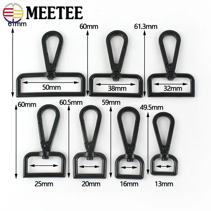 5Pcs 16/20/25/32/50mm Metal Buckles for Bag Swivel Lobster Clasp Strap Webbing Belt Trigger Snap Hooks DIY Sewing accessories