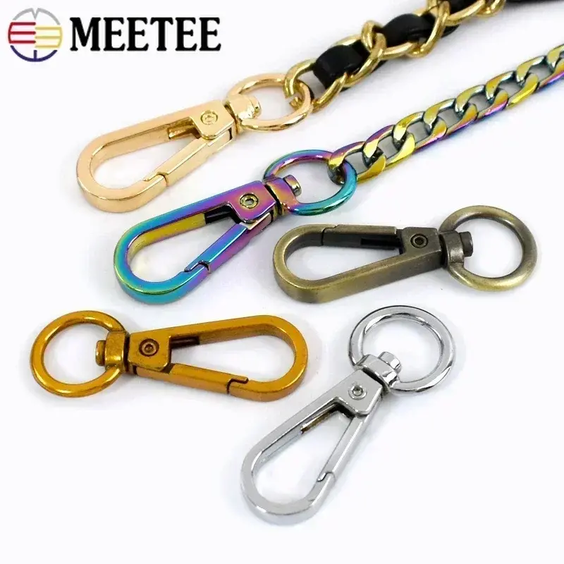 10-30Pcs 13mm Metal Buckle Small Carabiner Buckles for Bag Strap Dog Collar Lobster Clasp KeyChain Connect Hooks DIY Accessories