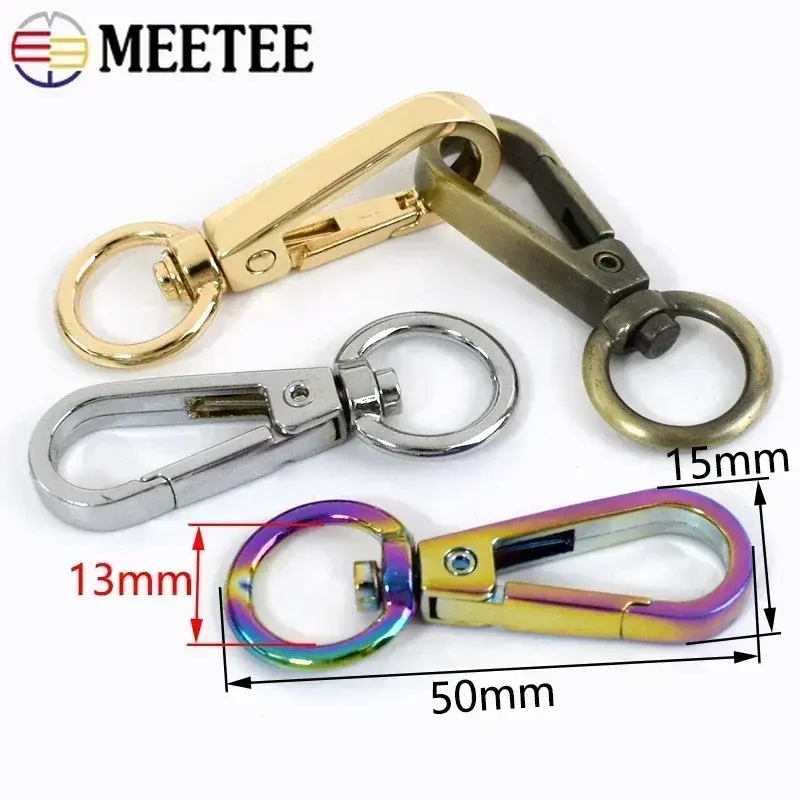10-30Pcs 13mm Metal Buckle Small Carabiner Buckles for Bag Strap Dog Collar Lobster Clasp KeyChain Connect Hooks DIY Accessories