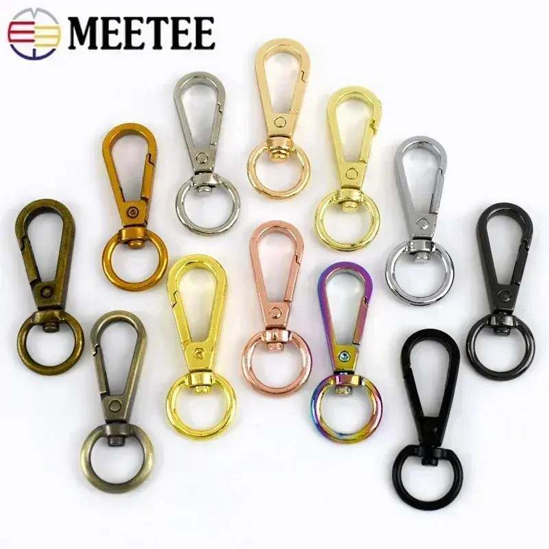 10-30Pcs 13mm Metal Buckle Small Carabiner Buckles for Bag Strap Dog Collar Lobster Clasp KeyChain Connect Hooks DIY Accessories