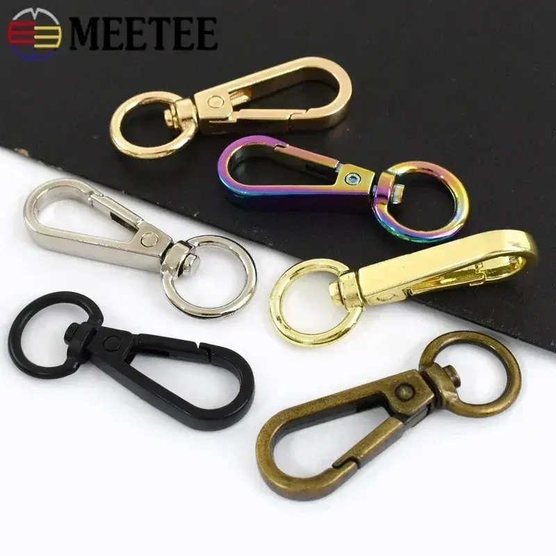 10-30Pcs 13mm Metal Buckle Small Carabiner Buckles for Bag Strap Dog Collar Lobster Clasp KeyChain Connect Hooks DIY Accessories