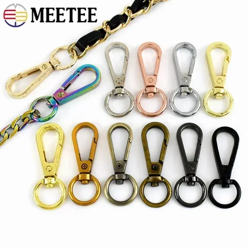 10-30Pcs 13mm Metal Buckle Small Carabiner Buckles for Bag Strap Dog Collar Lobster Clasp KeyChain Connect Hooks DIY Accessories