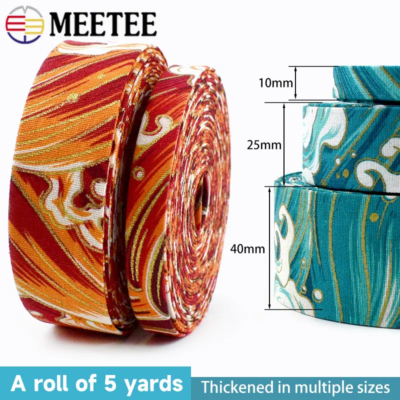 5Yards 10mm/25mm/40mm Jacquard Ribbon Bags Strap Decoration Band Clothes Headwear Lace Dog Collar Webbing DIY Sewing Accessories